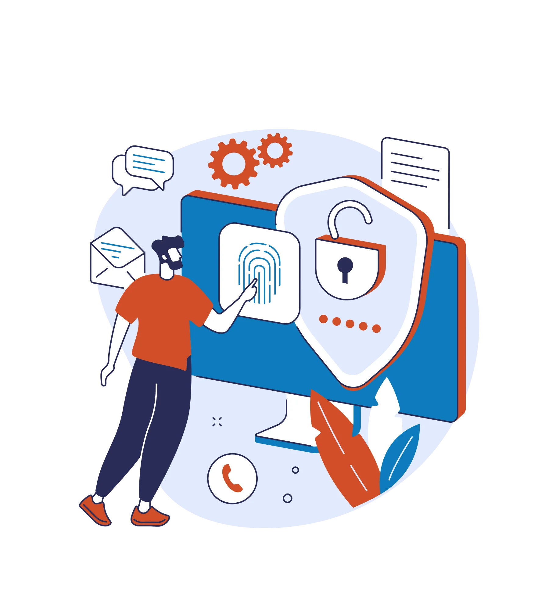 Lock or encryption icon symbolizing data security