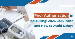 : CMS 2026 prior authorization rule timeline showing 7 calendar day standard and 72 hour expedited decision windows