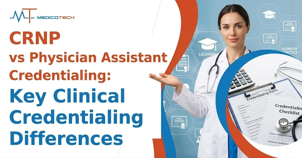 clinical credentialing crnp vs physician assistant